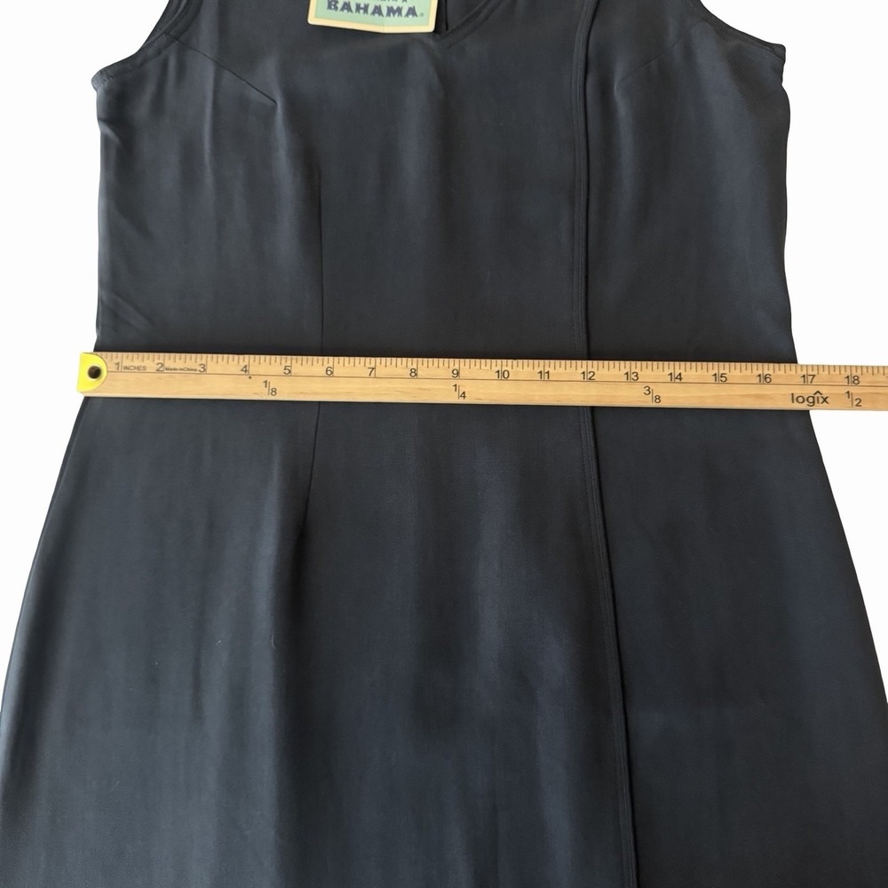 Tommy Bahama 100% Silk Maxi Shift Dress Sz 8 • Starlette Coal Minimalist Coastal - Picture 9 of 10
